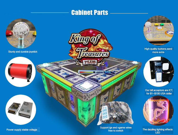 Ocean King 3 Plus Raging Fire Fish Hunter Game Machine With 4 Players Cabinet