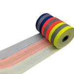 Red Blue Reflective Cotton Fabric Fluo Yellow Red Blue Hi Vis Reflective Strips