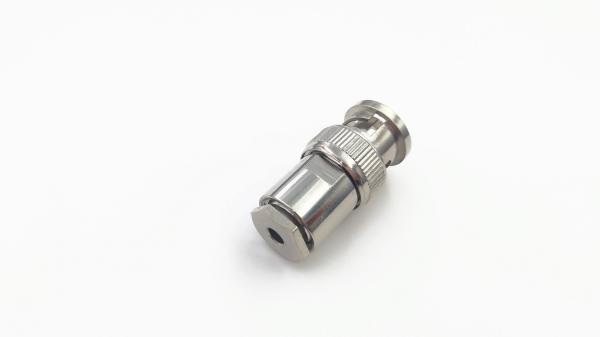 Male Straight 50 Ohm Coax With Bnc Connectors Panel Mounting DC 4GHz Nickel