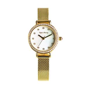 Quality Round Japan Movt Gold Watch 32mm Mesh Belt Waterproof Quartz wholesale