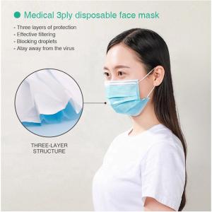 Quality Bfe99 17.5x9.5cm Spandex Disposable Medical Face Mask wholesale