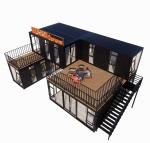 20ft or 40ft Container Houses Custom Made Bar Cafe Hotel Restaurant Store