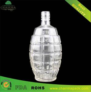 Quality High-end grenade-shape Glass Bottle for Vodka or Whisky wholesale