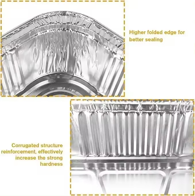 1/3 Size Foil Steam Table Pan Lid - 100/Case​ F2619 Rectangular Aluminum Foil Containers