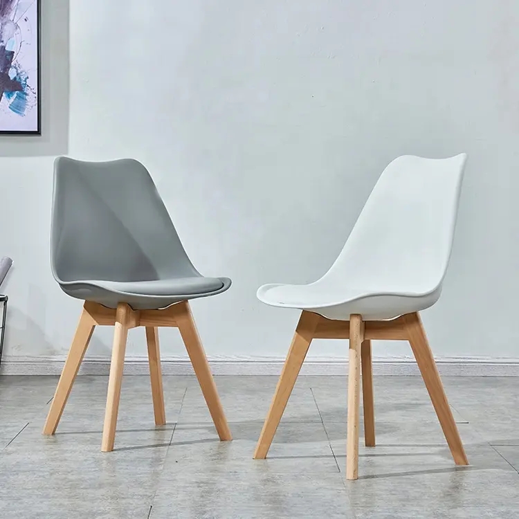 OEM Black Dining Chairs Plastic Mid Century Molded Plastic Chair Customized