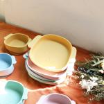 Dog Shape Toddler Silicone Plates Food Grade Non Toxic Eco Friendly