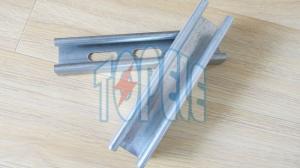Quality Plain channel41x25mm, 41x35mm Pre-galvanized Perforated Plain / Slotted Strut Channel Steel Unistrut Channel wholesale