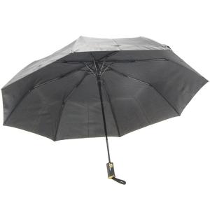Quality 8mm Metal Shaft 3 Folding Umbrella Black Color Windproof Automatic Open Close wholesale