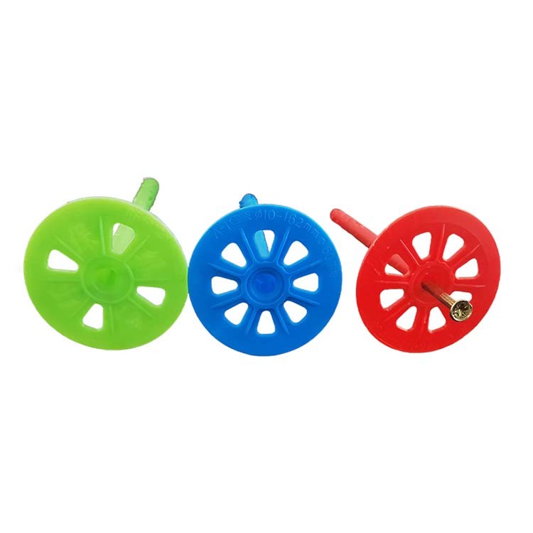 60mm Washer Plastic Insulation Anchors 8*95mm With Steel Nail Interior