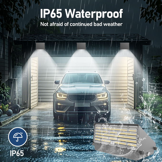 Full Cut Off Street Outdoor Wallpack Lamp Waterproof IP65 80W/100W Selectable 277V 347V 480V LED Wall Pack Light