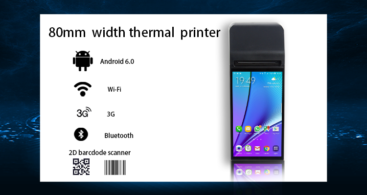 7inch Android Handheld POS Terminal with 80 MM Printer NFC 3G/4G Digital POS Machine