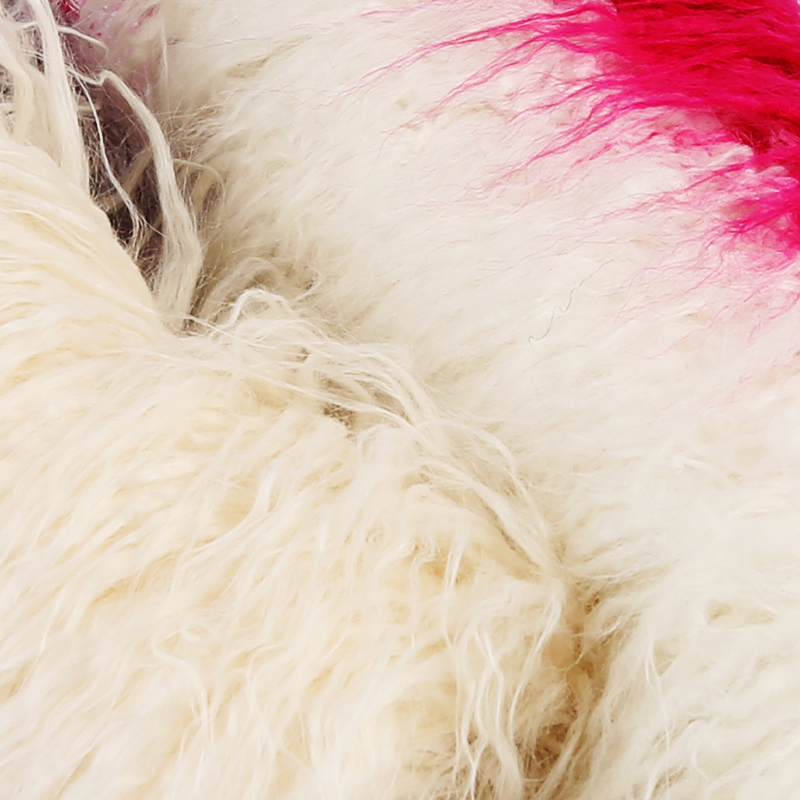 Solid Color Long Pile Faux Fur Fabric with Density 750g/m2 and Width 58/60