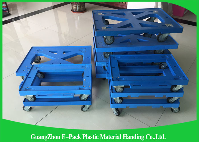 250 Lb Capacity Moving Equipment dolly / 4 Wheel Moving Dolly with Plastic Frame