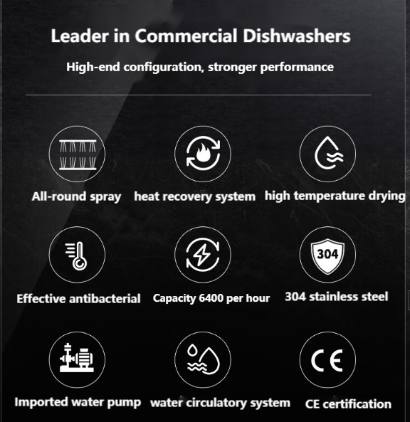 OEM Automatic Dishwasher Machine Commercial Kitchen Hotel ISO9001
