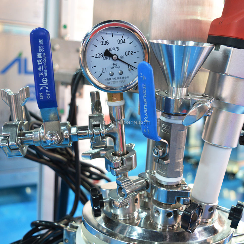 High Speed Shear Homogenier Mixing Machine Lab Vacuum Emulsifier Small Lotion Mixer