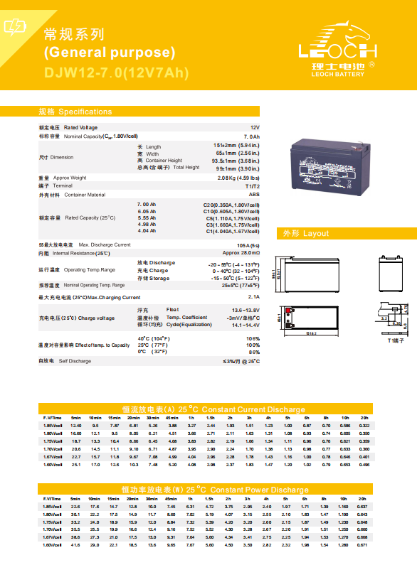 12V7Ah Flooded Lead-Acid Battery Heavy-Duty Design for Automotive and Industrial Use