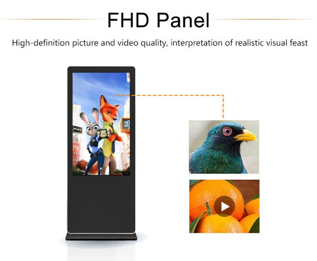 55 Inch Touch Screen Kiosk Vertical Digital Signage CCC ISO9001