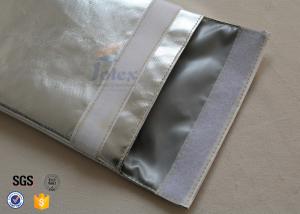 Quality Large A4 Size No Itchy Fiberglass Fireproof Document Bag with Metal Push Button wholesale