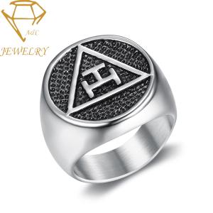 Quality Freemanson Prong Embossed Masonic Signet Ring wholesale