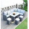 Buy cheap L Shape Sectional Rattan Outdoor Furniture Sofa Dining Sets With Ottoman from wholesalers