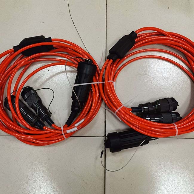 24 Channel Seismic Cable 9.2mm OD Seismic Refraction Cable Customized