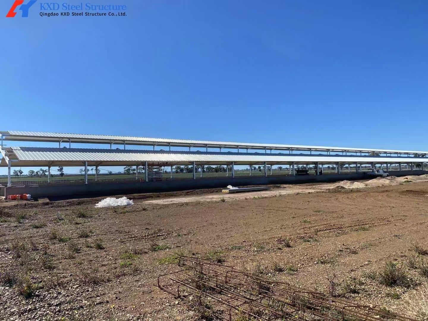 Easy Install Metal Cattle Shed Onsite Installation Steel Animal Husbandry Equipment