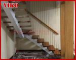 Steel Cable Stair VK94SC Treed Beech WoodenHandrail Carbon Powder-coate