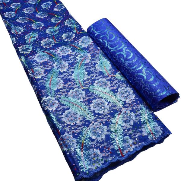 Supoo Popular African Lace Silk Velvet Embroidery Fabric Ideal for Wedding