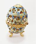 Vintage Style Hand Painted Easter Egg Jewerly Trinket Box Love Angel Jewelry Box