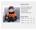 Kids Clothes Children Halloween Pumpkin Infant Bodysuit Jumpsuit Toddler Long