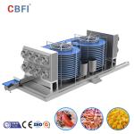 Freon Refrigeration IQF Spiral Quick Freezer 1000kg Per Hour Food Industry