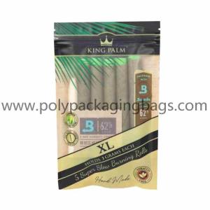 Quality Printed Resealable Aluminum Foil Cigar Wrap Bag With Zipper wholesale