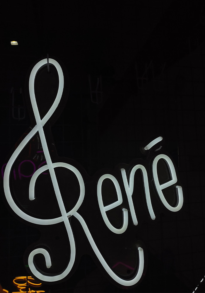 René neon sign French custom neon sign handmade led flexable tube material