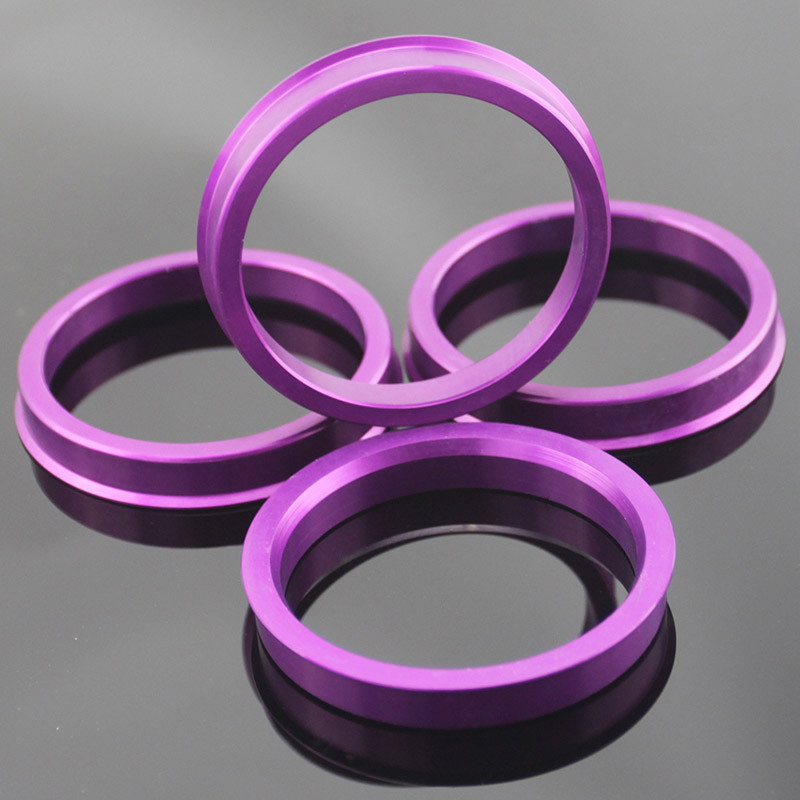 Super Thin Aliuminum CNC Custom Hub Centric Rings With Anodize Coatings OD73.0 ID65.1