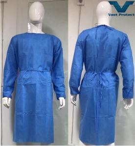 Quality VASTPROTECT-501 Surgical Gown Soft SMS Fabric Waterproof Hypo Allergenic 45gsm 120*140cm SGS Certified wholesale