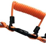 TPU coil lanyard 1m length with 316ss carabiner