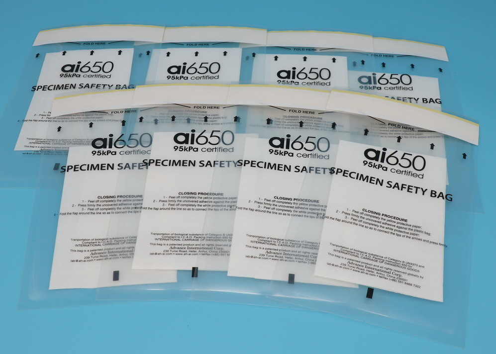 UN3373 Biological Specimen 95kPa Biodegradable Sealing Biohazard Bags