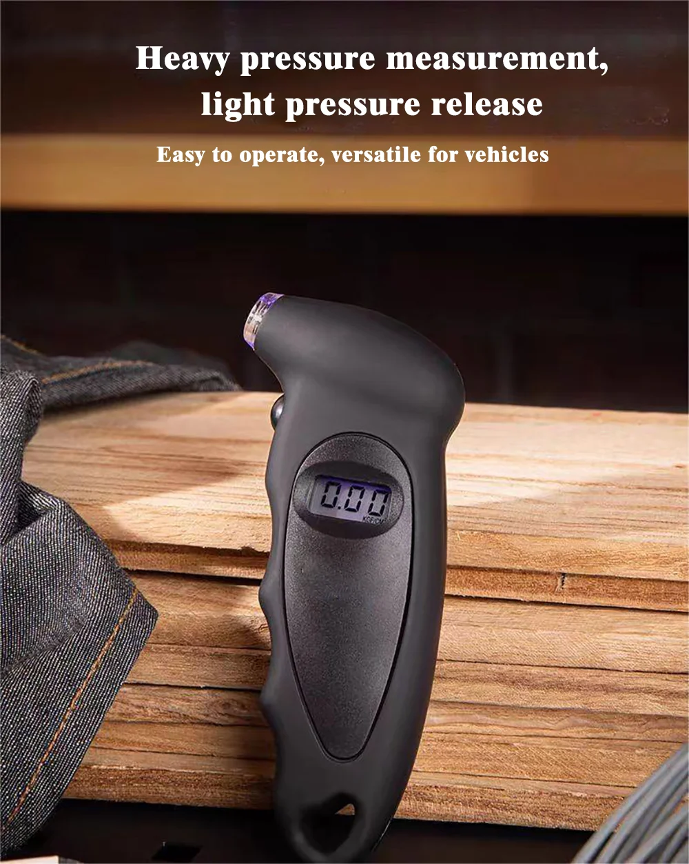 New Digital Tire Pressure Gauge Backlight LCD Tyre Air Monitoring Meter 150PSI High Precision Handheld Tester Tool