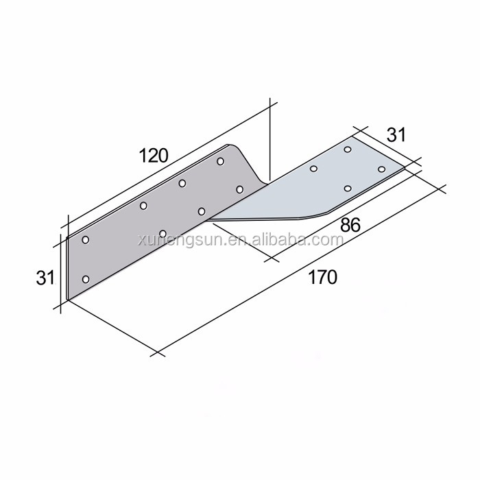Galvanized Steel Strong Tie Brackets Heavy Duty Hurricane Tie for Metal Building Material
