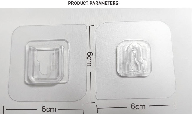 ABS Plastic Bathroom Accessories Sets 60mm Double Sided Adhesive Wall Hooks