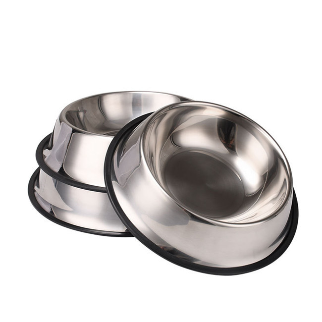 200ml Ss Dog Feeding Bowl Rubber Base Sus304 Dog Food Feeder