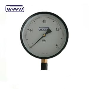 Quality bourdon tube type 1.6MPa 6 inch black steel case manometer for gas 150mm pressure gauge wholesale