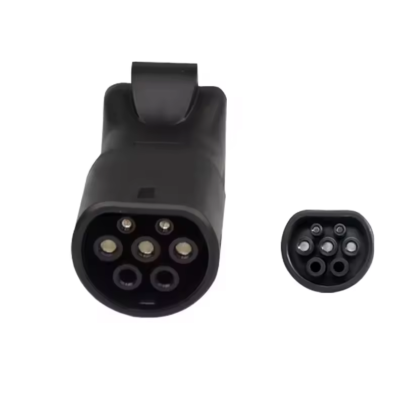 Qiaoyi GBT to Type2 22kw 380v AC Inlet Adapter for Electric Vehicles 32A Charging Connector Outlet Plug ev charger adaptor