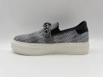 Comfortable Platform Womens Leisure Shoes Soft Mix Textile Fabric Black / White