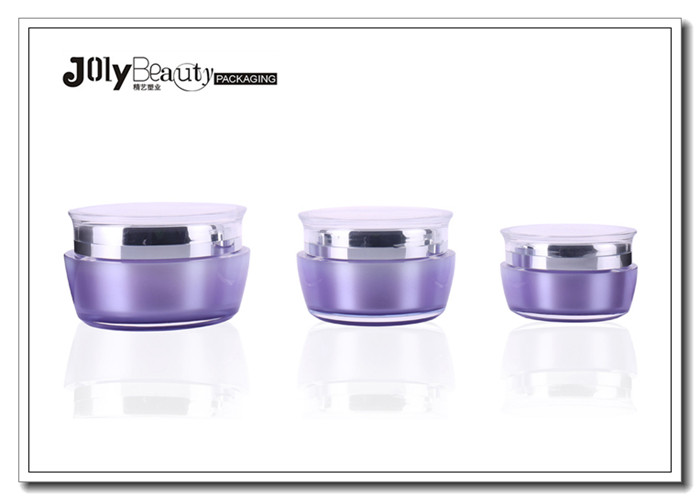 Empty Clear PMMA Acrylic Packaging 50ml Cream Cosmetic Jars With Lids