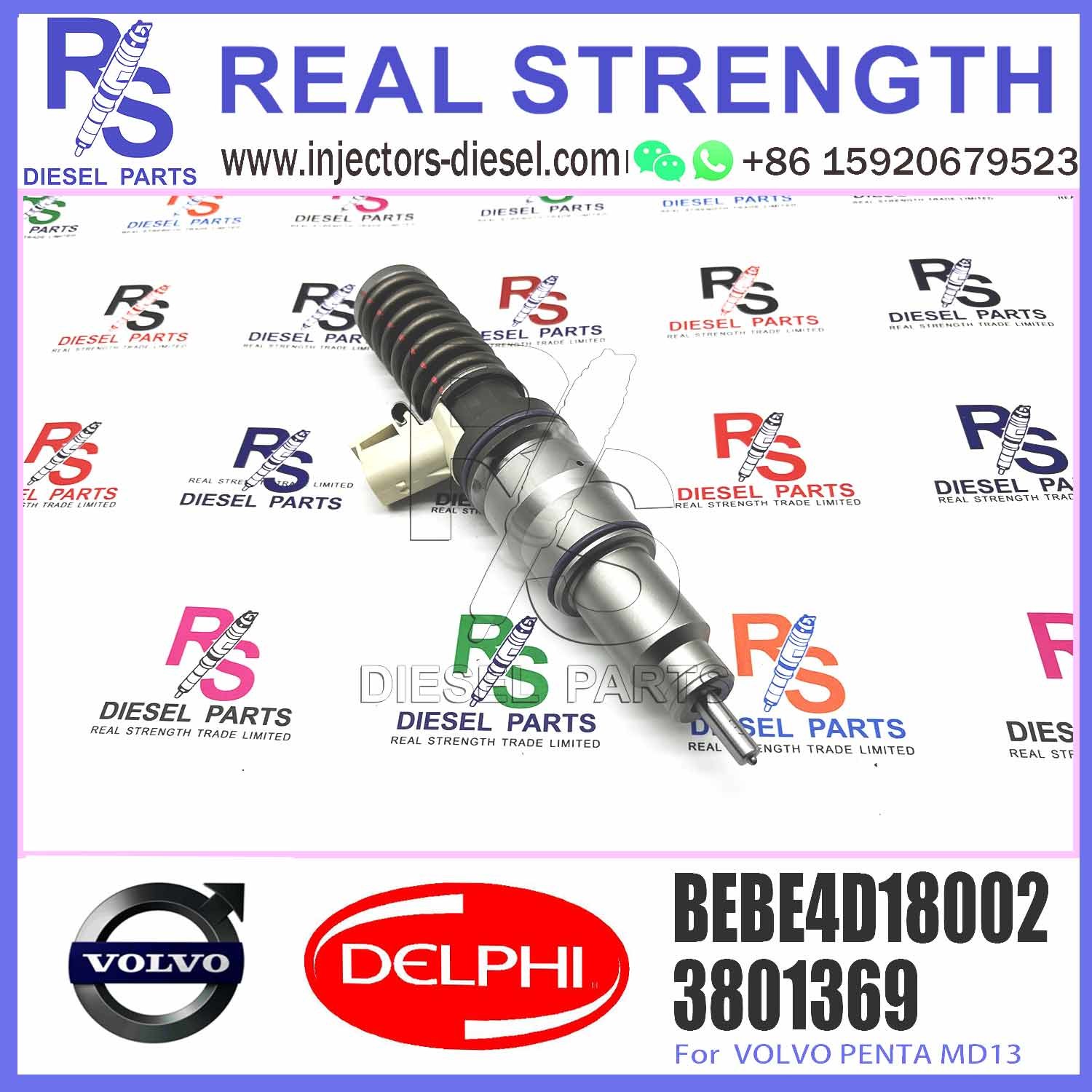 injector common rail injector 3801369 BEBE4D18002 For V-O-L-V PENTA MD13 diesel fuel injector BEBE4D27002