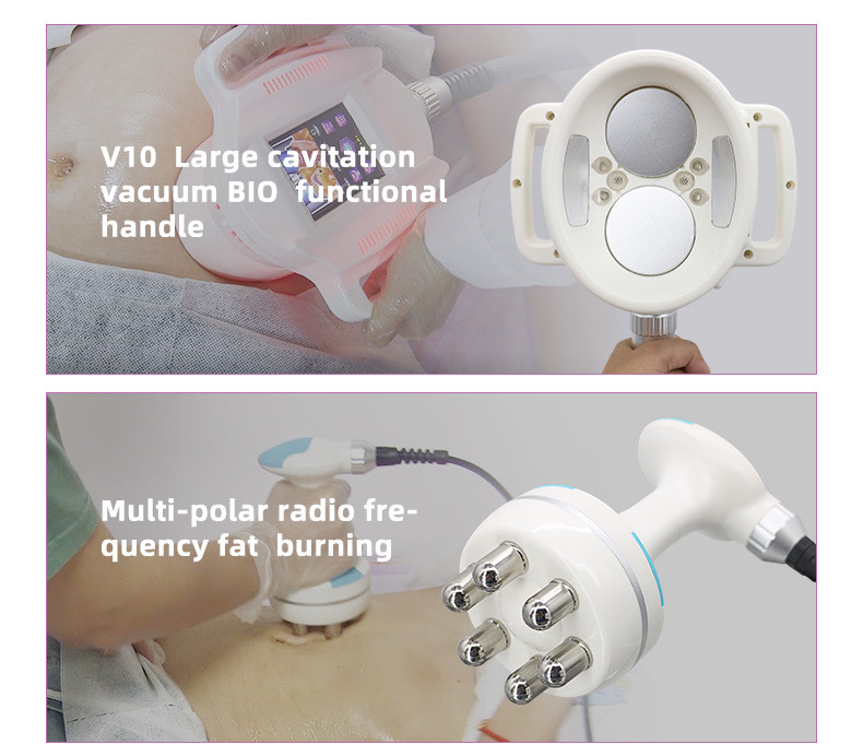5 in 1 Slimming System V9 Vela 3 +Cavitation + RF+Vacuum RF Roller+BIO RF Slimming Machine
