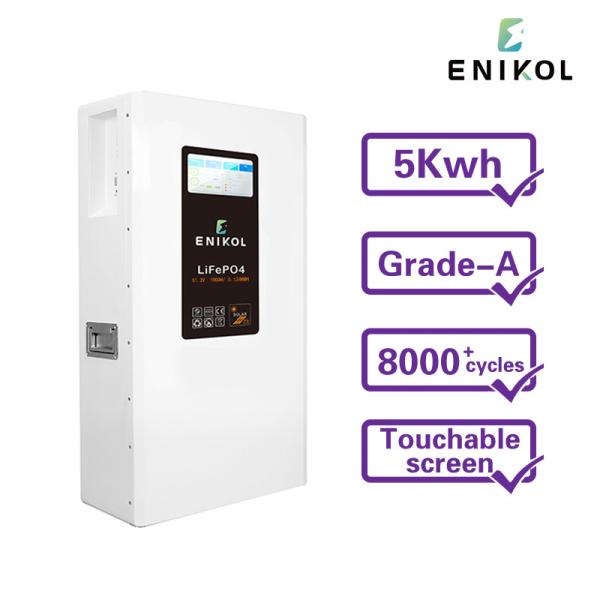 Lifepo4 51.2V 48V 200AH Solar Battery Pack with BMS and Communication Touch
