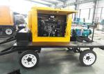Rainproof Trailer Diesel Engine Water Pump With 24 KW Engine Water Cooling
