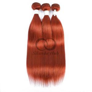 Quality Ginger Orange Straight Remy Human Hair Bundles Sew In Weave Bundles Brazilian Bundle Deals wholesale